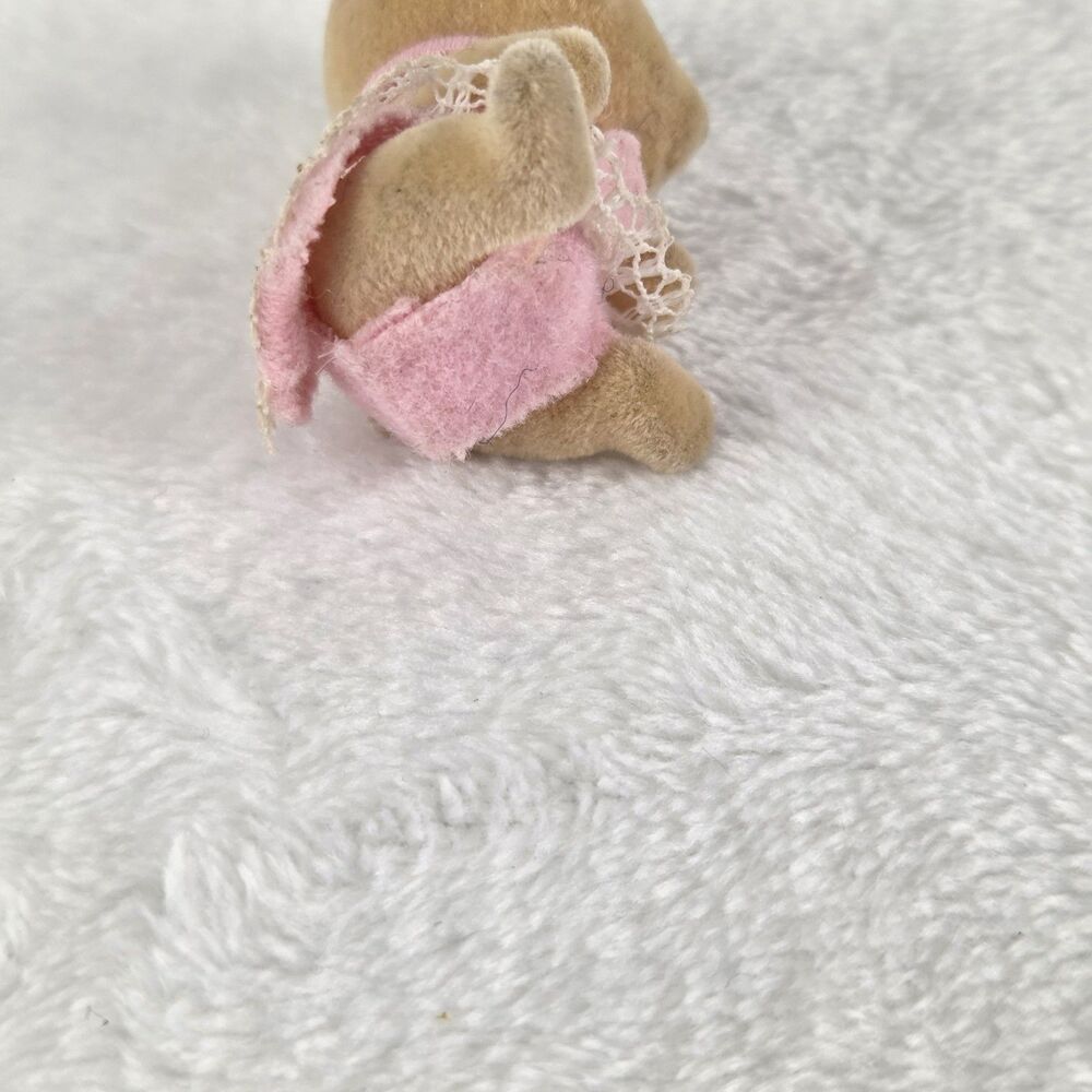 Vintage Calico Critters Rabbit & Puppy Baby Figures Flocked Miniature Lot of 2 - Picture 12 of 13